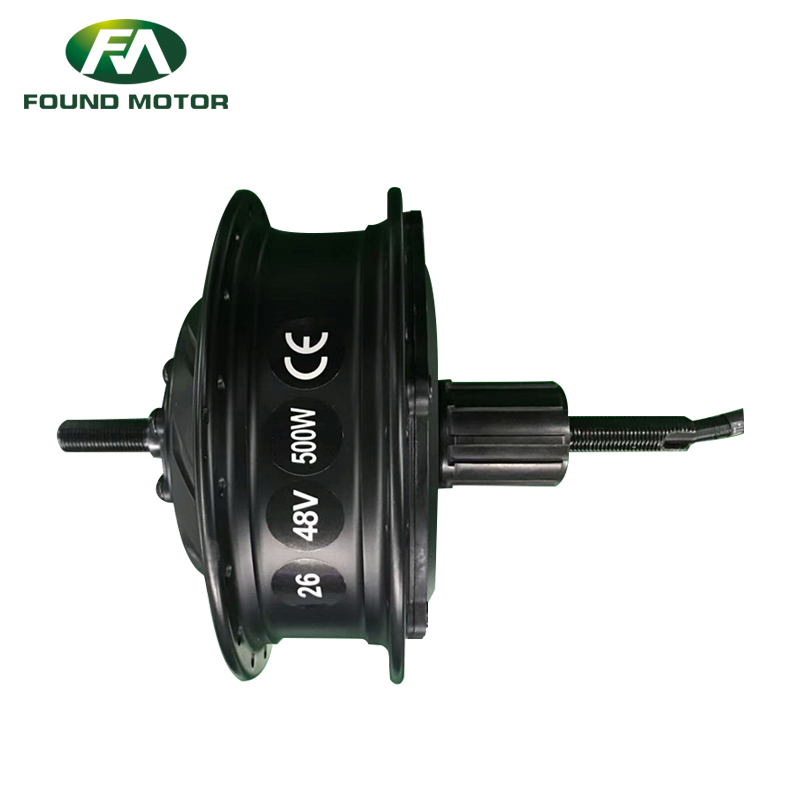 36V/48V 350W500W BLDC rear drive 6-11s cassette freewheel electric brushless geared spoke motor CE approved FM-01-01-HBC